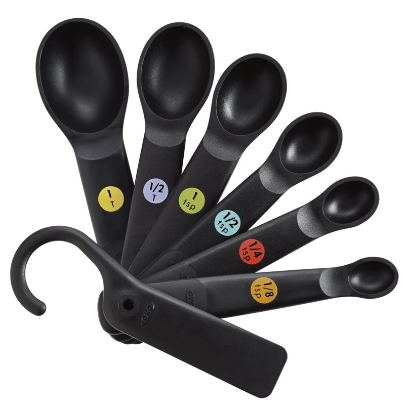 OXO - Good Grips 7 Piece Black Plastic Measuring Spoon Set