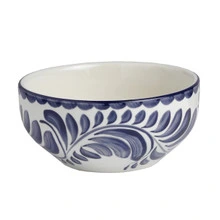 Anfora - 13 1/2 Oz Blue Puebla Oatmeal Bowl (24 Per Case) - A120P032