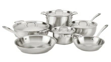 All-Clad - 10 Pc Brushed Curated Stainless Steel Cookware Set