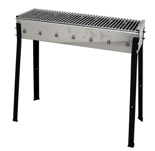 Omcan - Painted Steel Charcoal BBQ Grill w/ Stainless Steel Brazier - 47310