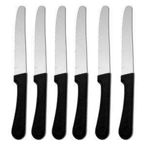 Delco Seville - 12 Piece - Polypropylene Handle Steak Knife Set - Rounded Tips