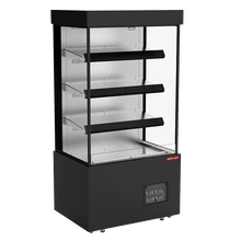 New Air - 40" Black Vertical Heated Open Merchandiser - NOM-40-HT