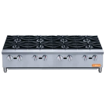 Brika - 48" Natural Gas Hot Plate w/ 8 Burners - BHP-488