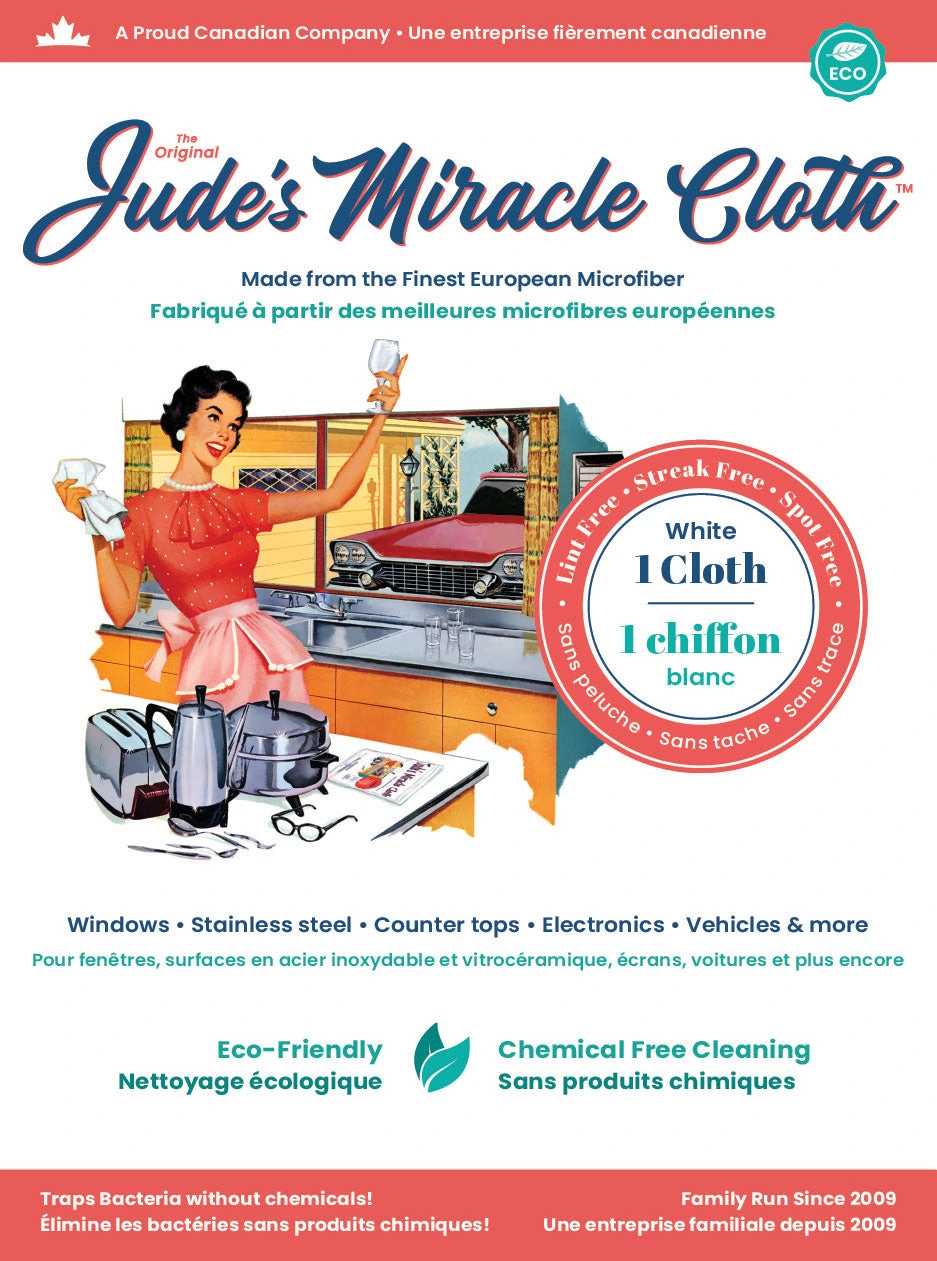 Jude's Miracle Glass Cleaning Cloths (Single)