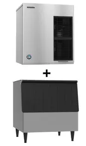 Hoshizaki - 1832 lb 30" Remote Cooled Cubelet Ice Machine With 250 lb Storage Bin - F-2001MRJ-C+B-250SF