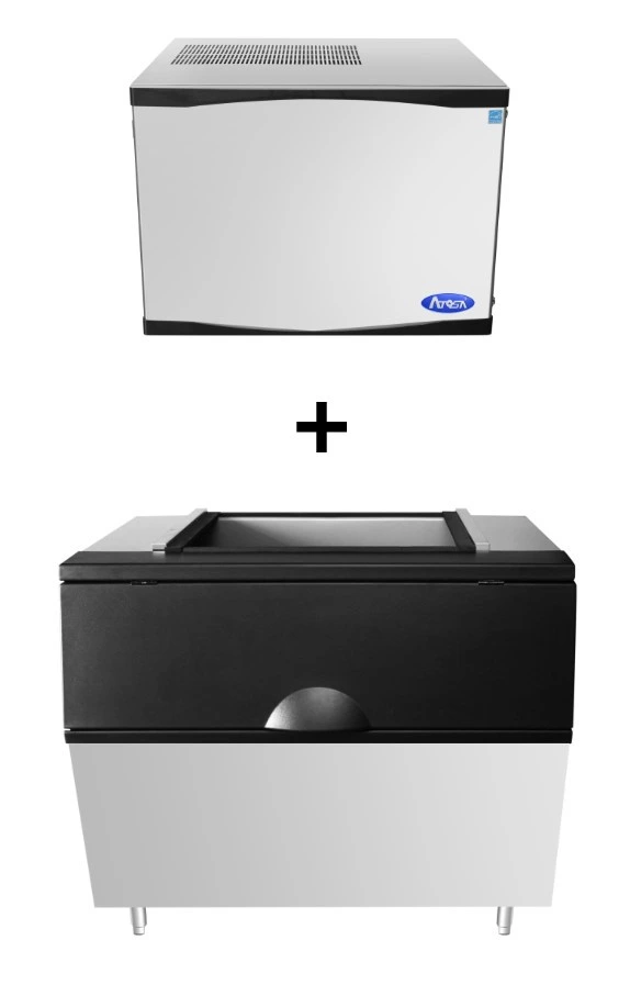 Atosa - 460 lbs Modular Ice Maker With 700 lbs Ice Bin - YR450-AP-161 + CYR700P