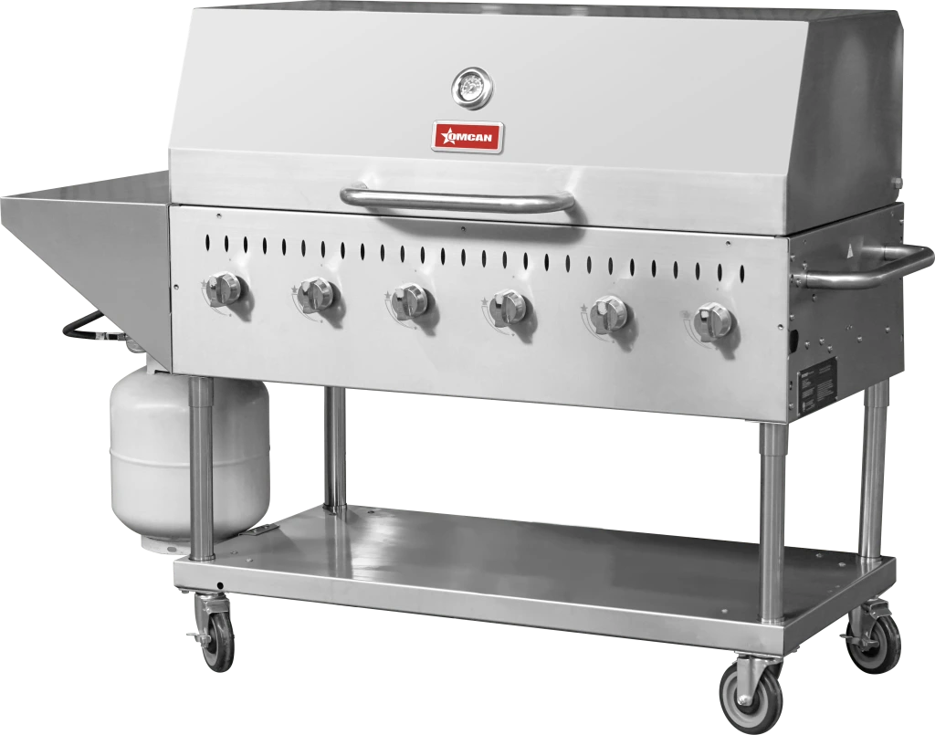 Omcan - Outdoor Propane BBQ Grill w/ 6 Burners - 47841