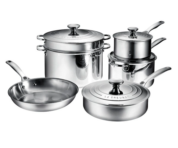 Le Creuset - 10 Piece Stainless Steel Cookware Set