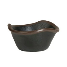 Delfin - 4 1/2 Oz Black Greystone Small Bowl (36 Per Case) - 7199TM004