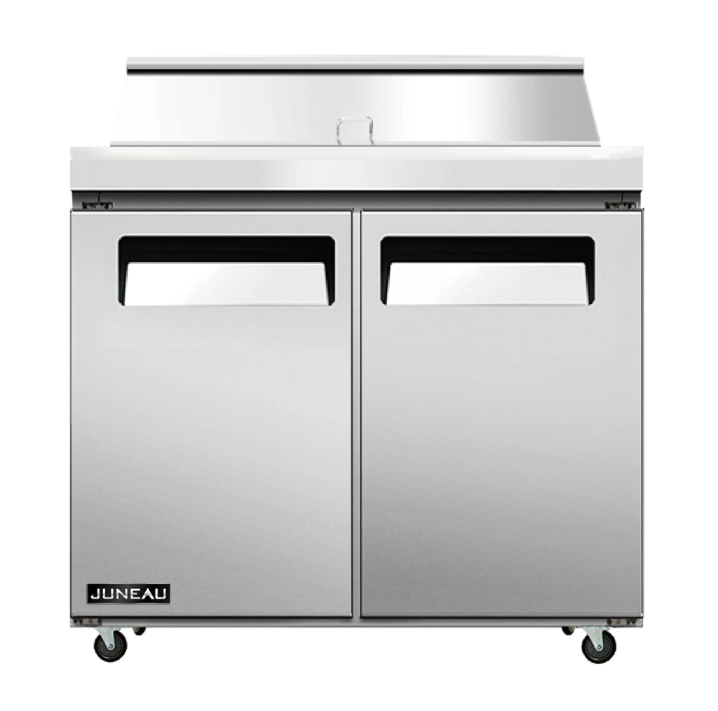 Omcan - Juneau 36" Refrigerated Prep Table w/ 2 Doors - 58006