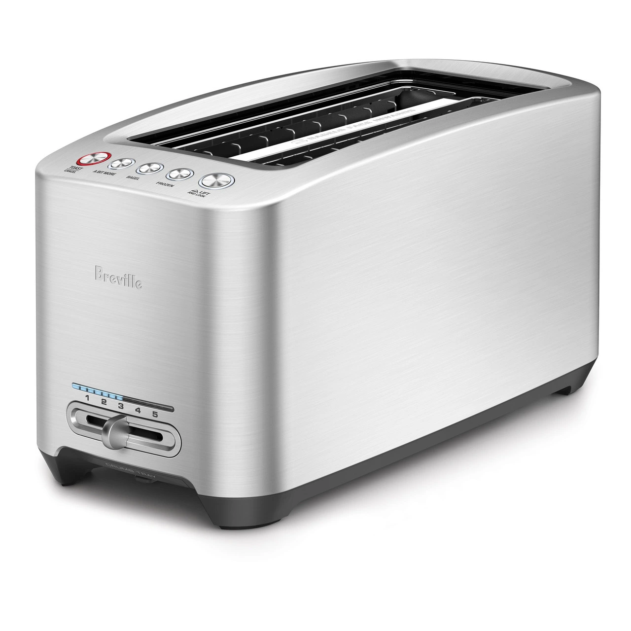 Breville - Die-Cast 4-Slice Long Shot Stainless Steel Smart Toaster