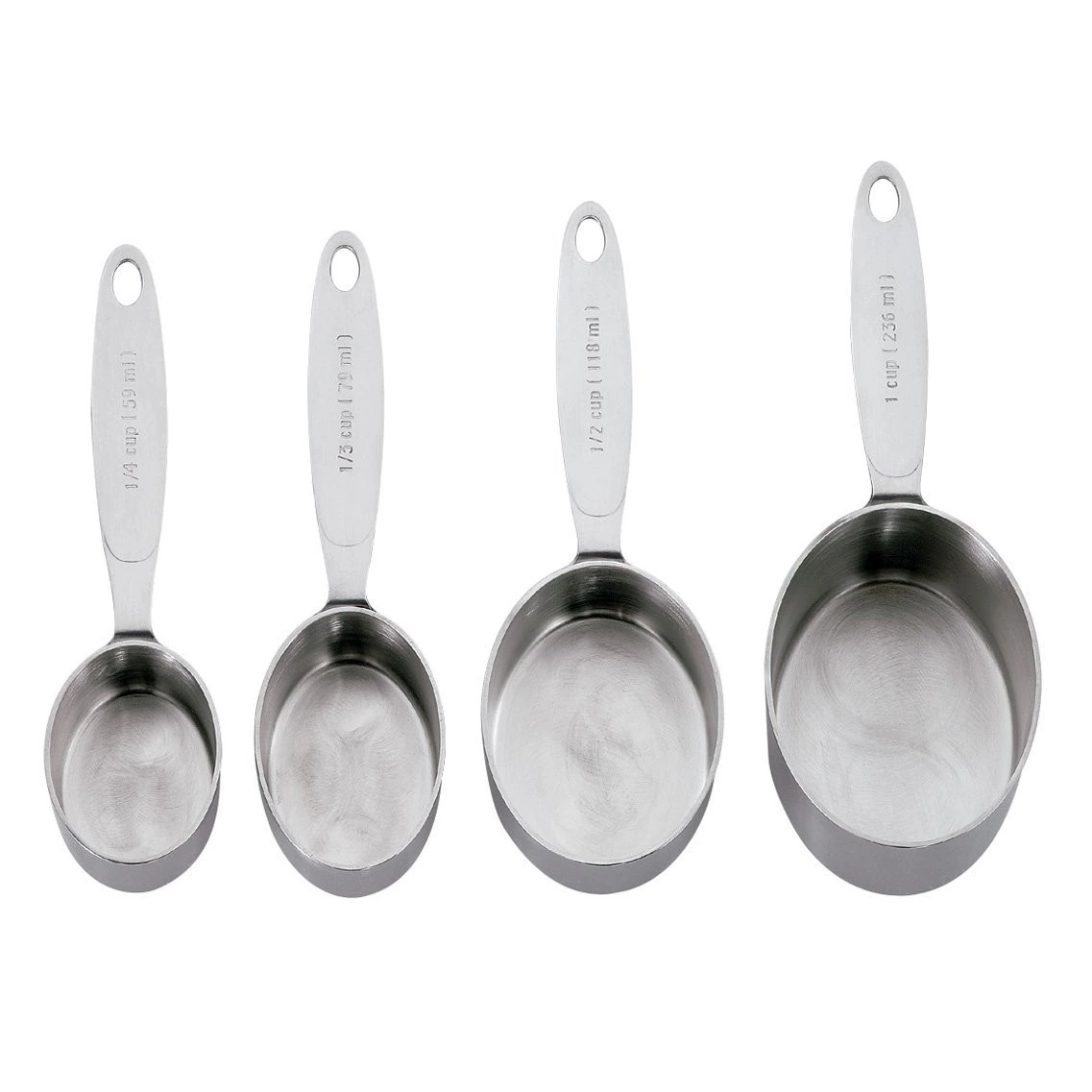 Cuisipro - Oval Stainless Steel Measuring Cups (Set of 4)