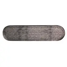 MyGlassStudio - 20.5" x 5.1 Crackle Dark Grey Serving Platter 2/Case - GS196697