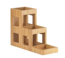 Cal Mil - 5" Bamboo Display W/ Jars - 1486