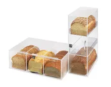 Cal Mil - 7" Classic 3 Section Clear Pullman Loaf Bread Box - 1204P12