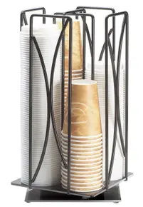 Cal Mil - 8" Iron Silver Revolving Cup & Lid Organizer - 369