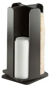 Cal Mil - 8.25" Midnight 4-Section Revolving Cup & Lid Organizer - 37896