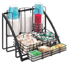 Cal Mil - 15" Mission Black Cup & Condiment Organizer - 171513