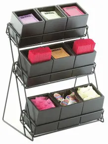 Cal Mil - 13" Midnight 9 Bin Tiered Display W/ Bins - 181796