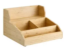 Cal Mil - 15" Bamboo Condiment Organizer - 201960