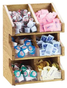 Cal Mil - 11" Madera 6 Section 3 Tier Condiment Organizer - 205499