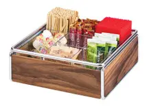 Cal Mil - 12" Mid-Century Chrome 9 Section Condiment Organizer - 370749