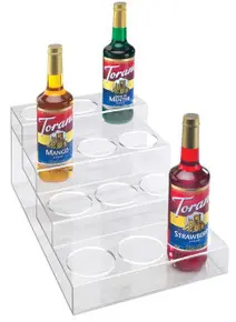 Cal Mil - 12.1" Clear Acrylic 4 Tier / 12 Hole Bottle Organizer - P297