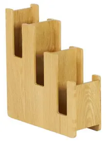 Cal Mil - 5" Sydney Oak 3-Compartment Cup & Lid Organizer - 2318721
