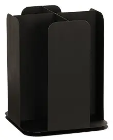 Cal Mil - 9.75" Onyx Revolving 4-Compartment Cup & Lid Organizer - 2384513