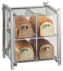 Cal Mil - 14" One By One Silver 4-Drawer Bread Display Case - 114674