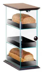 Cal Mil - 8" Westport Wood 3 Tier Bread Display Case - 120452