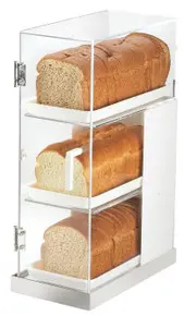 Cal Mil - 7" Luxe 3 Tier Stainless Steel Bread Display Case - 302155