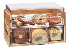 Cal Mil - 20.25" Bamboo 2 Tier Bread & Pastry Display Case - 362460