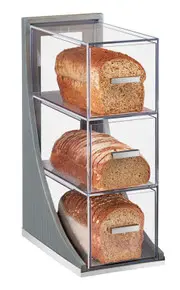 Cal Mil - 6.5" Ashwood 3 Tier Bread Display Case - 381583