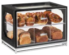 Cal Mil - 20" Cinderwood 2 Tier Bread & Pastry Display Case - 382087