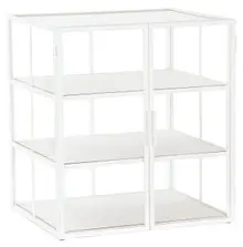 Cal Mil - 21" Juno White 3 Tier Display Case - 2202115