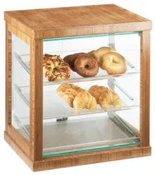 Cal Mil - 21" Bamboo 3 Tier Rear Doors Display Case - 28460