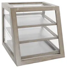 Cal Mil - 21" Aspen Self-Serve Slanted 3 Tier Display Case - 3432S110