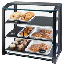 Cal Mil - 20" Small Black 3 Tier Display Case W/ 6 Trays - 349313S