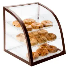 Cal Mil - 16" Iron Euro Brown 3 Tier Display Case W/ 3 Trays - P25548
