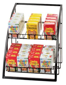 Cal Mil - 13.5" Mission Black 2 Tier Wire Merchandiser - 170213