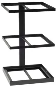 Cal Mil - 12.5" 3 Tier Black Metal Merchandising Stand - 2232013