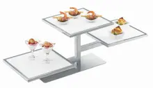 Cal Mil - 32.25" One By One Silver 3 Tier Riser Frame - 114074