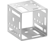 Cal Mil - 9" Squared Silver Cube Riser - 1607955