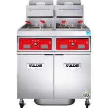 Vulcan - VK Series 140 lb PowerFry5 Natural Gas Floor Fryer w/ Computer Controls, 2 Tanks & KleenScreen Filtration - 2VK65CF