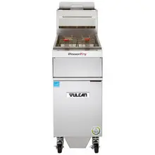 Vulcan - VK Series 90 lb PowerFry5 Liquid Propane Floor Fryer w/ Analog Controls & KleenScreen Filtration - 1VK85AF