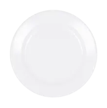 Elite Global Solutions - Merced 9" White Round Rim Plate (6 Per Case) - D9PL-W