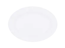 Elite Global Solutions - Simplicity 10.75" x 7.75" White Oval Plate (6 Per Case) - D811OV-W