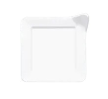 Elite Global Solutions - Stratus 4.75" White Square Plate W/ 1"³ Raised Handle (12 Per Case) - B475SQ-W