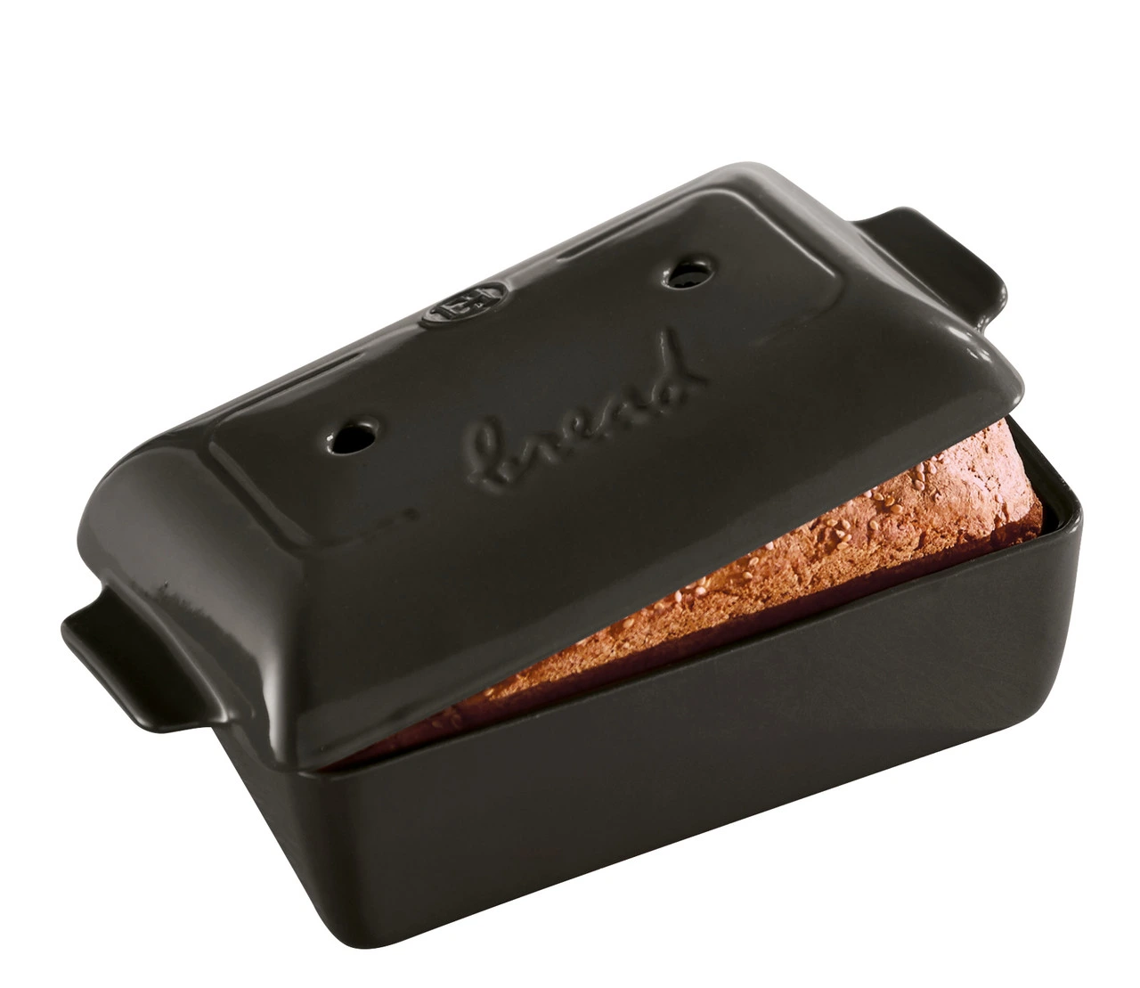 Emile Henry - Fusain (Pepper) Bread Loaf Baker - 91795504